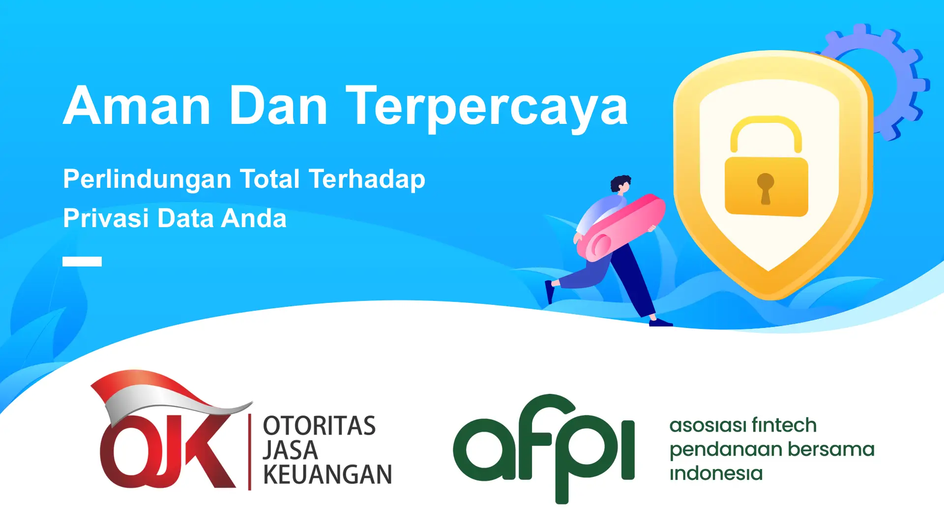 Banner aman dan terpercaya dengan dukungan OJK dan AFPI